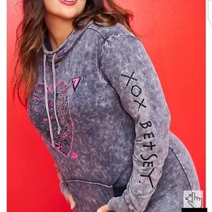 🆕XO💗BETSEY JOHNSON HOODIE MINI DRESS💗XO
